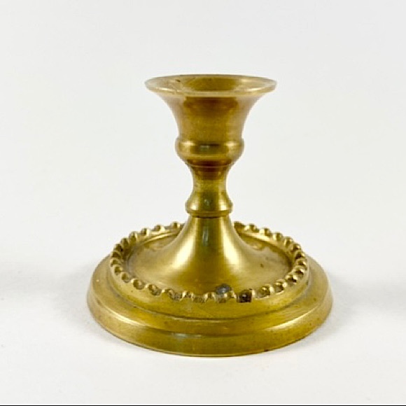 Vintage mini brass candlestick holder